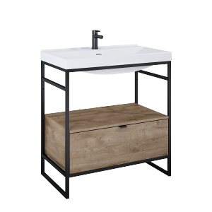 Elita SZAFKA INDUS 80 1S DĄB CANELA/BLACK MATT 168432