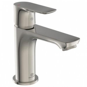 Ideal Standard Connect Air Bateria umywalkowa Blue Start bez korka srebro szczotkowane połysk A7011GN