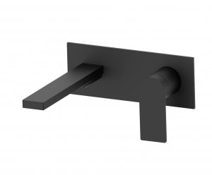AQG Bateria umywalkowa podtynkowa Alpha One z wylewką SQ, Czarny 01ALC170NG