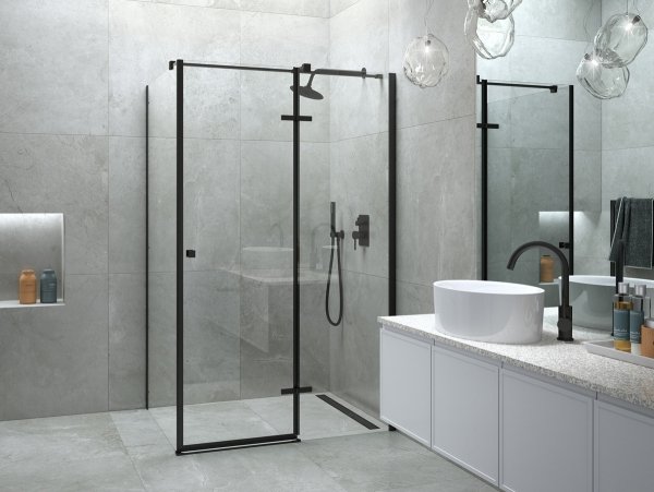 Besco Pixa Black kabina prostokątna 100x90 Lewa PPL109195B