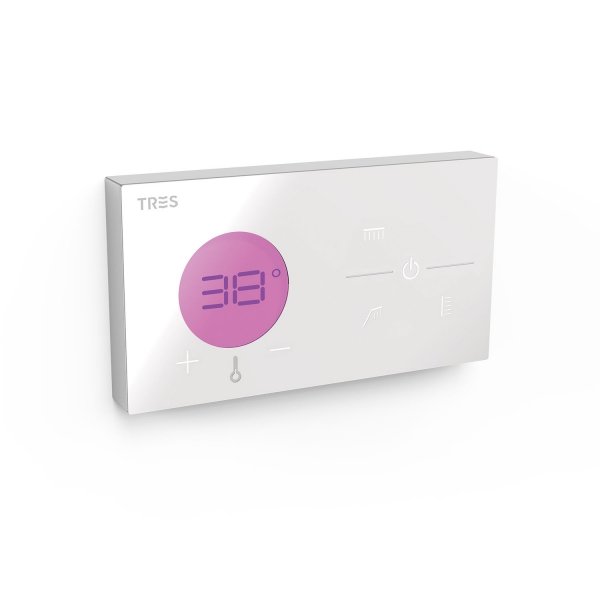 Tres SHOWER TECHNOLOGY ELEKTRONICZNY STEROWNIK TERMOSTATYCZNY PODTYNKOWY 3-DROŻNY SHOWER TECHNOLOGY BLUE EDITION-49286398