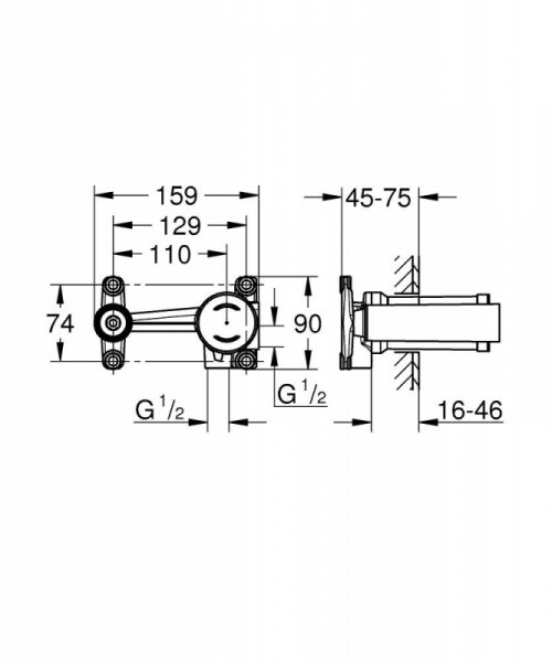 Grohe Element podtynkowy do baterii ściennej 23571000