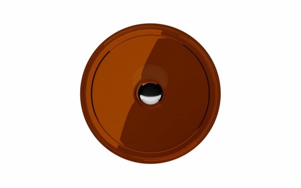Besco Enya Earth Rust umywalka nablatowa+ maskownica biała UME36ERW