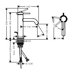 Hansgrohe Tecturis S Jednouchwytowe baterie umywalkowe Chrom 73310000
