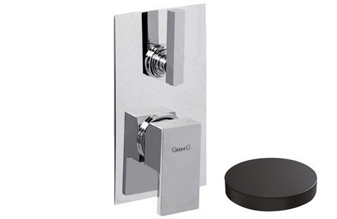   Giulini Giovanni Pablolux Bateria Natryskowo Wannowa Podtynkowa Z Przełącznikiem Czarny mat  9813-3 CZAR