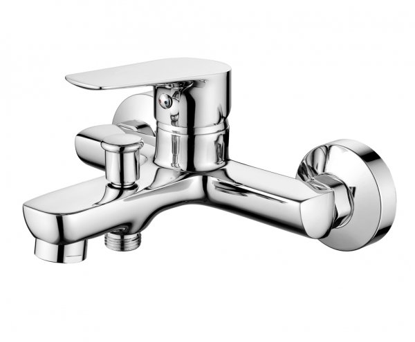 AQG Bateria wannowa Lile Chrom z zestawem natryskowym SET G z reduktorem przepływu 01LIL418CR