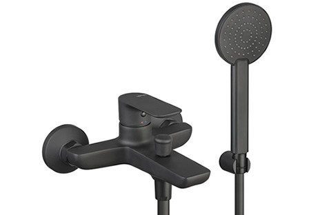 Vema Slate bateria wannowa kompletna czarna V14081/CZAR