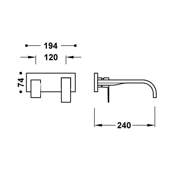 Tres CUADRO ELEMENT NAŚCIENNY DO PODTYNKOWEGO KORPUSU BATERII UMYWALKOWEJ-00630032