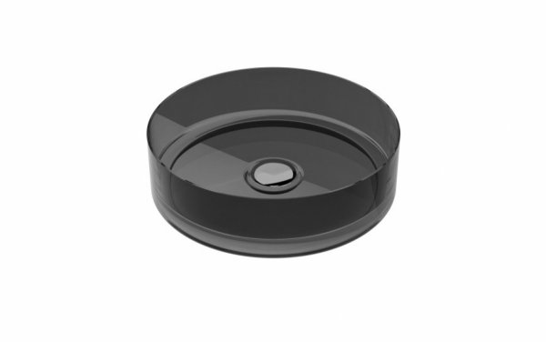 Besco Enya Carbon Grey umywalka nablatowa + maskownica biała UME36CGW