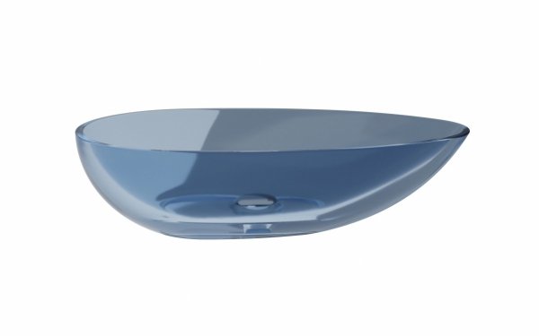 Besco Neya Blue Wave umywalka nablatowa + maskownica biała UMN60BWW