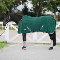 Derka polarowa Britta z pasami zielona 