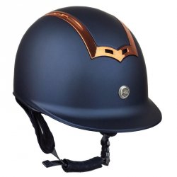 Kask jeździecki Genius Rose Gold granatowy