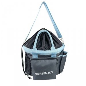 Torba na akcesoria szaro niebieska Viva zamykana