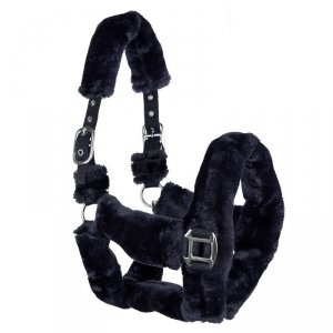 Kantar Cuddly z miękkim futerkiem, kolor czarny