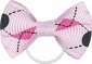 Kokardki do grzywy w kratkę różowe 