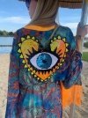 Kimono Wonder Orange Heart Fringe