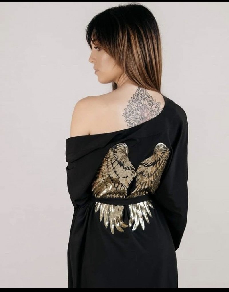 Kimono Black Gold Angel Classic