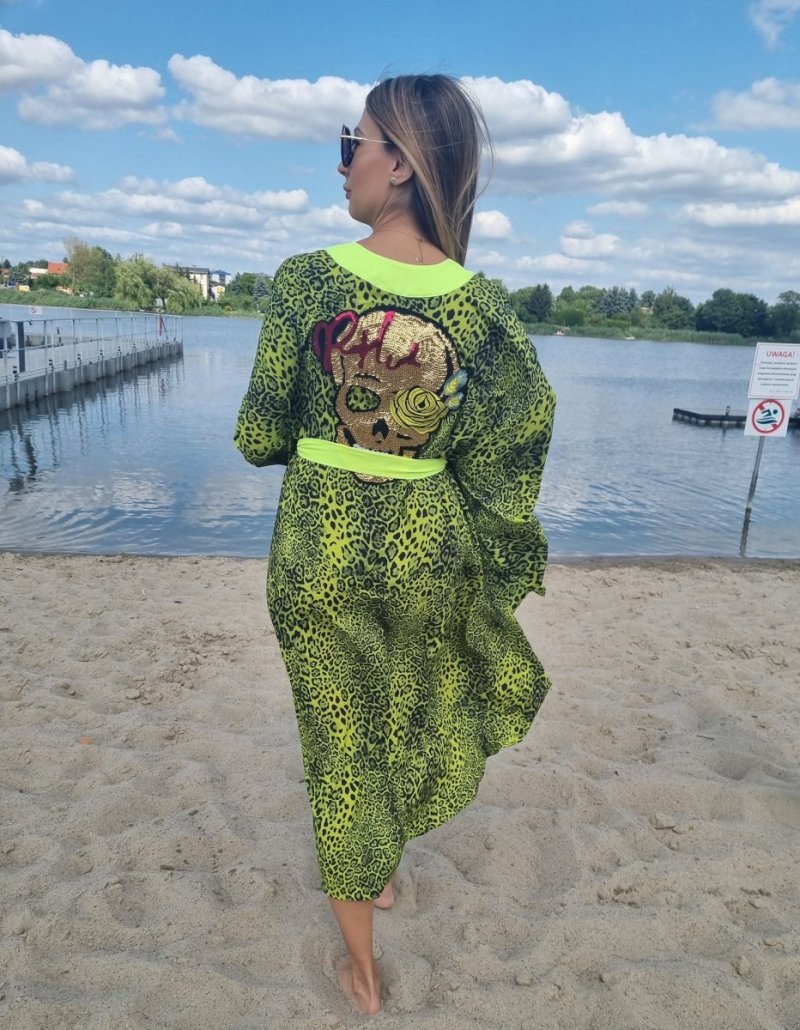Kimono Neon Panther Gold Skull Classic