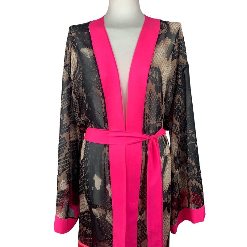 Kimono Brown Snake Gold Angel Fringe