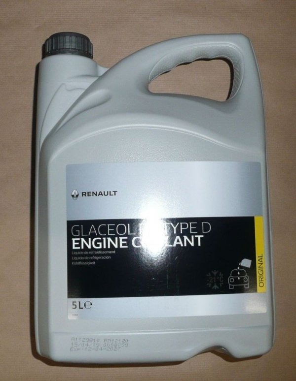 ORIGINAL Renault  Kühlerfrostschutz Fertig-Mix Glaceol RX Type D Grün 5L -21C 7711428130