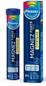 Plusssz Magnez Forte Cytrynian 24 Tabletki Musujące