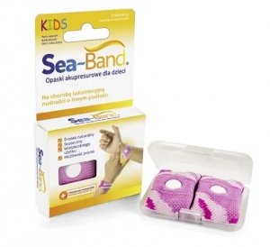 Sea-band, opaski akupresurowe przeciw mdłościom dla dzieci, różowe, 2 sztuki