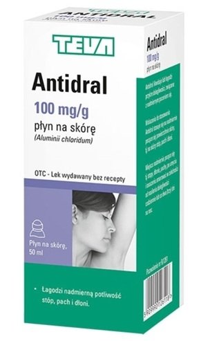 Antidral 100 mg/g, płyn na skórę, 50 ml