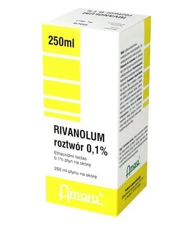 AMARA, Rivanolum roztwór 0,1%, 0,1%, płyn na skórę, 250 ml