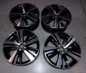 Jantes en alliage complètes Peugeot 3008, Peugeot 5008 18 pouces ensemble de 4 pièces.  ,  1622966480