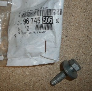 Boulon de pare-chocs Citroën Berlingo III, 9674550680, 9674550680,