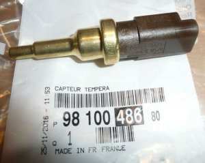 Capteur de température d'eau Citroën C3, Citroën C5, Citroën C8, Peugeot Partner, 9810048680, 9810048680,