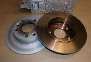 Disques de frein d'origine 260mm sans direction active arrière Renault MEGANE 16- , 440A06575R, 440A06575R