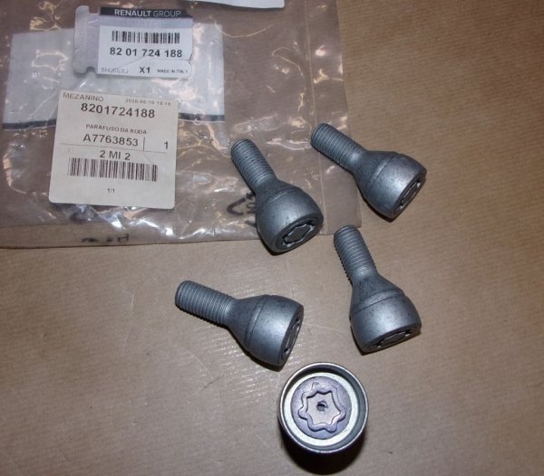 Original  Boulons de roue Renault kit antivol , 8201724188