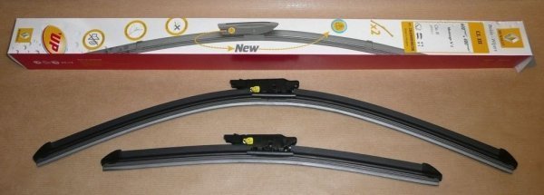 Balai d'essuie-glace Renault d'origine jeu de lames plates 60/40 cm Clio III 2005- , 288908085R , 7711421437