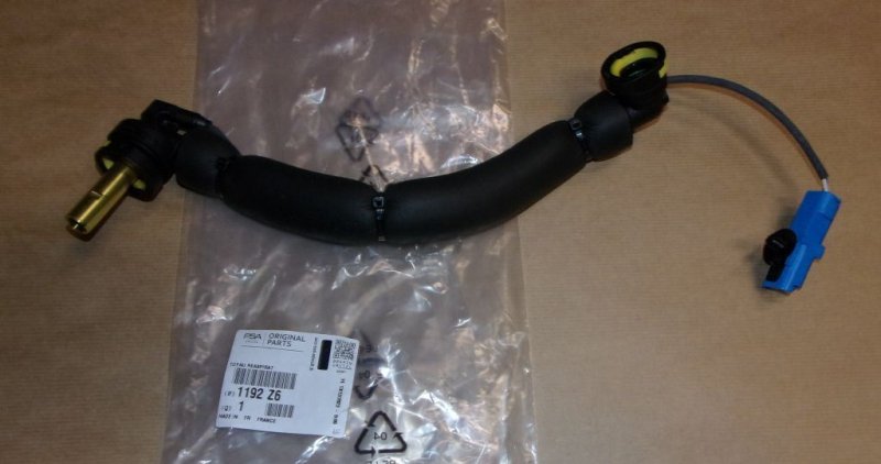 Conduit de reniflard d'huile Citroën Jumpy III 1.6/2.0 16, 1192.Z6, 1192Z6