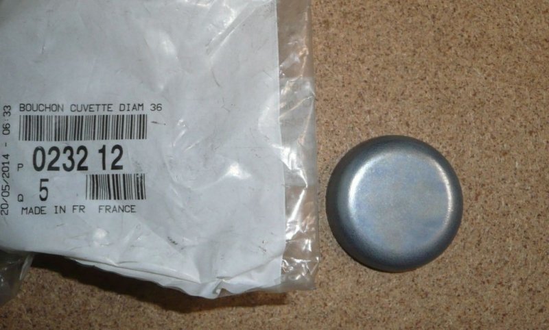Bouchon de bloc moteur Citroën C3 III, 0232.12, 023212