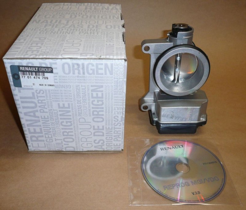 Original  Corps de papillon Renault Clio II, Renault Laguna II, Renault Scenic 1.4 16V/1.6 16V/1.8 16V/2.0 16V |}04.01 ,  7701474709