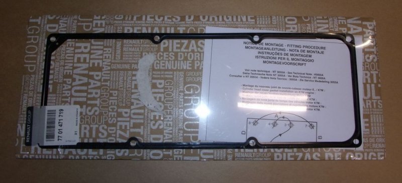 Original  Joint de couvercle de soupape Renault Clio I,II Renault Kangoo I,II,Mégane,Scénic,Express,19,Dacia Logan I,II,Lodgy,Dokker, Sandero I,II 1.6 ,  7701471719