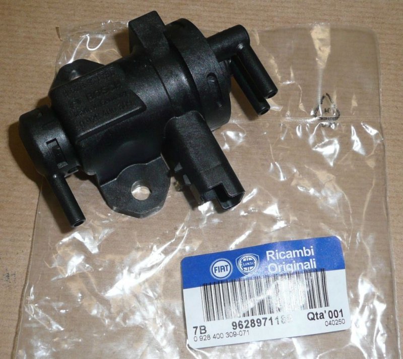 Électrovanne EGR Citroën C5, C8, Peugeot 307, 406, 607, Citroën Jumper II, Jumpy I, II, Xantia II, Xsara II, Peugeot 807, Boxer II, Expert I, II 1.9/2.0/2.2HDI , 9628971180