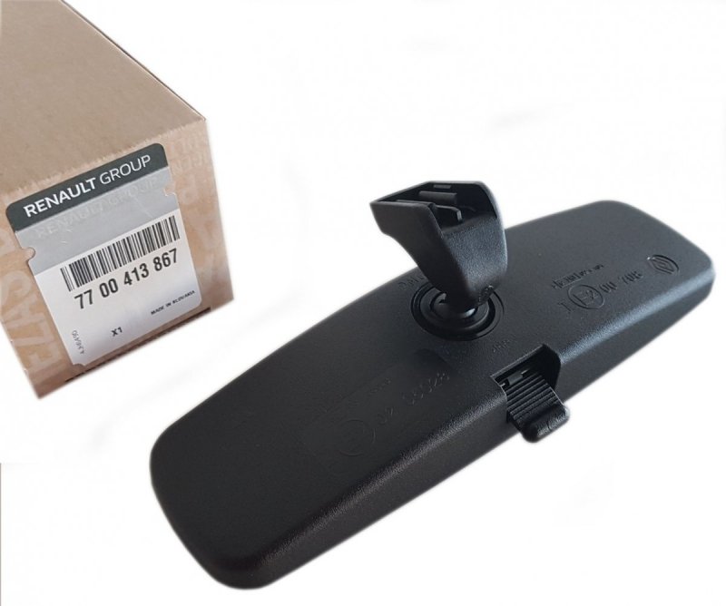 Rétroviseur intérieur d'origine fixé au pare-brise pour Renault Twingo Clio II , 7700413867