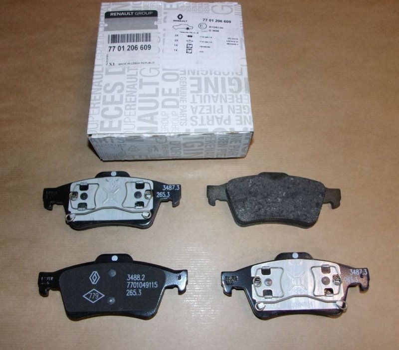 Original  Plaquettes de frein Renault Laguna II, Megane II arrière Renault Vel Satis, Espace IV ,  7701206609