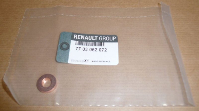  Rondelle d'injection Renault 1.5/1.9 dCi K9K/F9Q , 7703062072