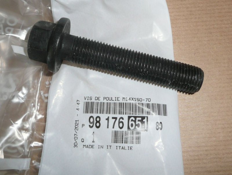 Boulon de vilebrequin Citroën Berlingo III 1.2 16V/VTI, 9817665180, 9817665180, 