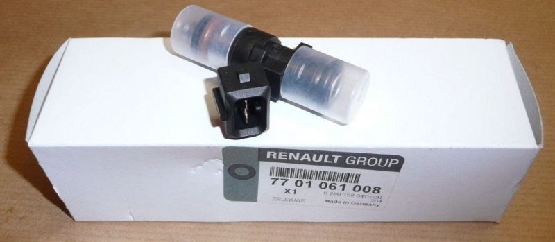 Original  Injecteur Renault Clio II, III, Modus 1.2 16V Renault Thalia, Dacia Logan, Dacia Sandero ,  7701061008