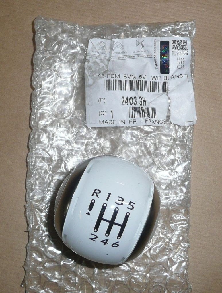 Original Pommeau 6 vitesses cuir pantalons pour Citroen C3 III DS3 , 2403GH , 2403GH