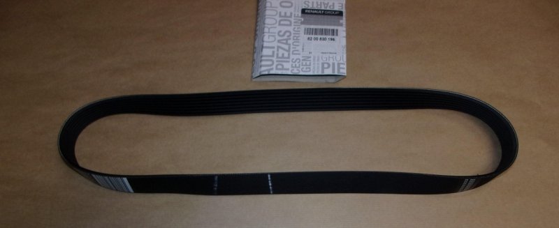 Original  Courroie trapézoïdale 7pk1036 1.2,1.2 16v Dacia Logan II, Dacia Sandero II, Renault Clio III, Renault Modus, Renault Twingo II , 8200830196