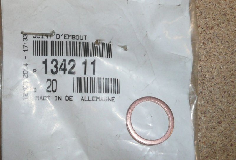 Joint de conduit de turbo Citroën C4 Picasso, 1342.11, 134211