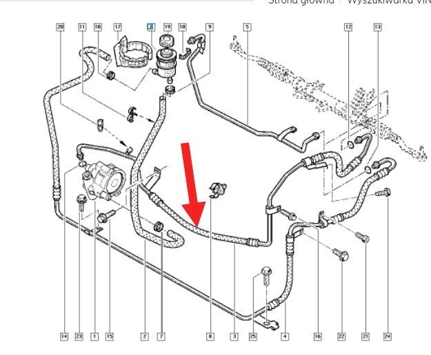 Conduite de direction assistée d'origine  Renault Trafic II Vivaro Primastar , 4972100Q3H , 8200762582 , 8200096650
