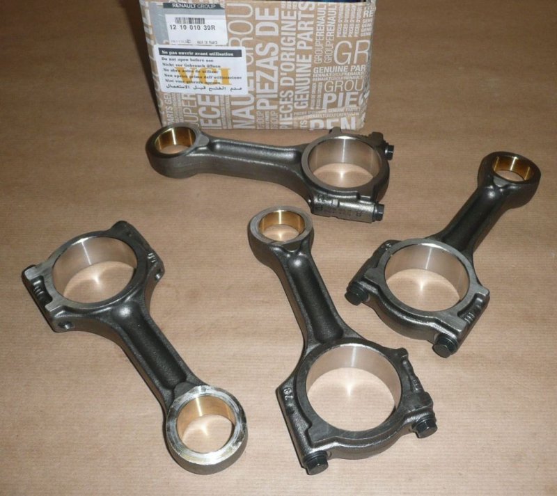 Bielles complet 4 pièces Renault Trafic III 1.6DCI, 121001039R, 
