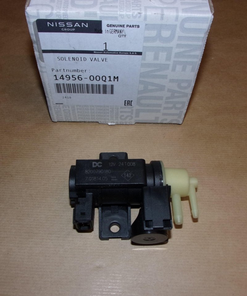 Électrovanne turbo Renault Trafic III 1.6DCI, 8200790180, 